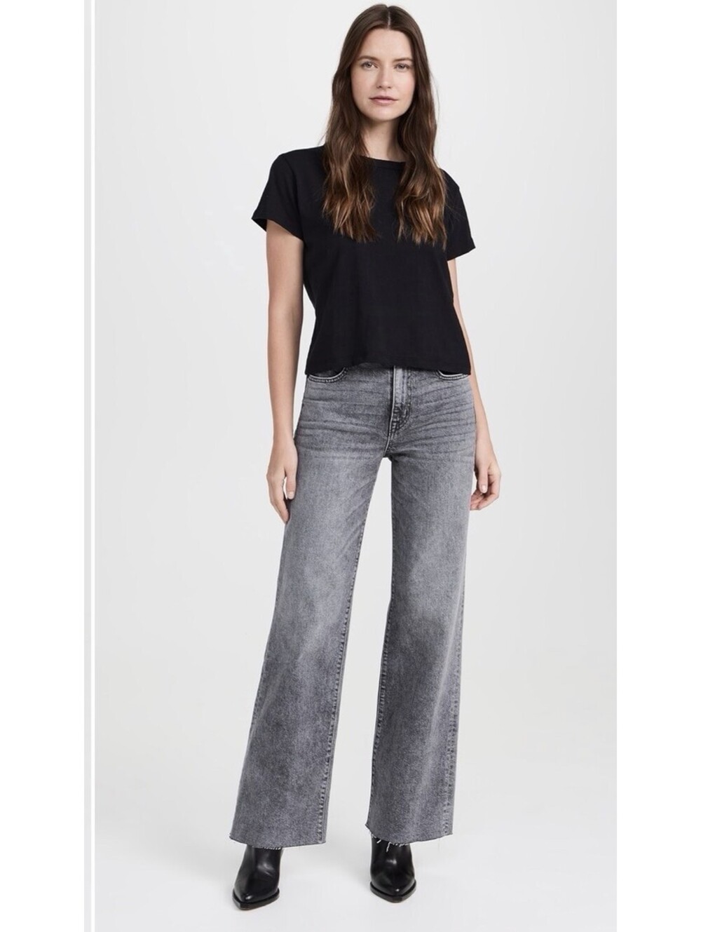 SLVRLAKE London Grace Wide Leg Jeans Bad Obsession Size 28 Women's